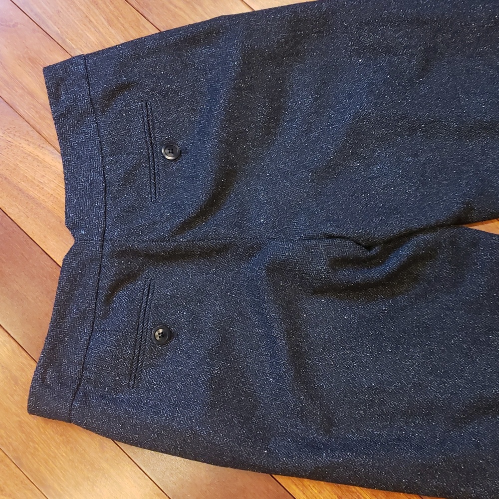 Classiques Entier Women's 6 Twill Herringbone wide leg trouser slack pants - Picture 9 of 10